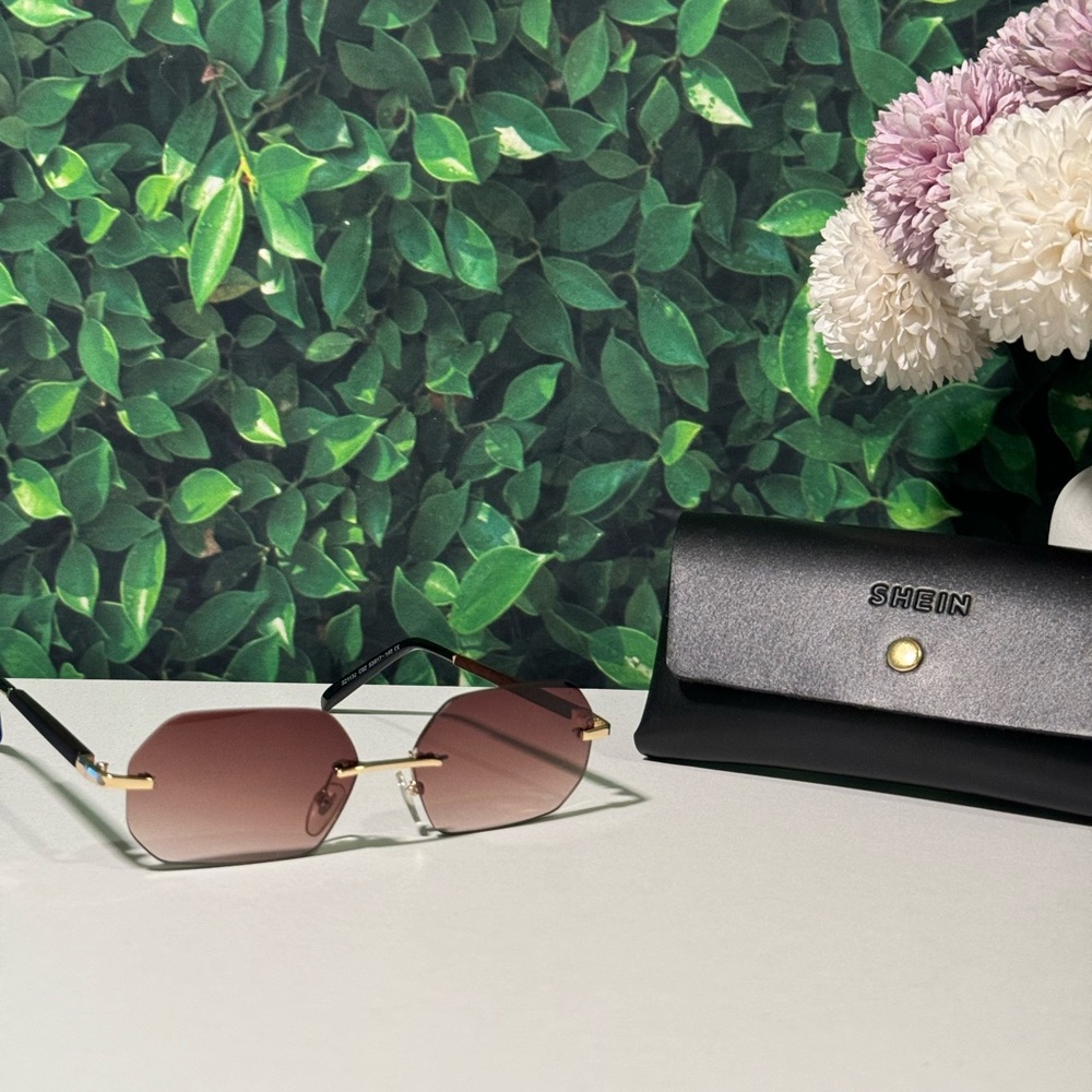 Trendy Brown Rimless Metal Frames - Picture 5 of 6